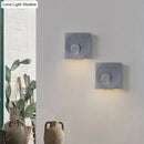 GobekUsa Nordic Square LED Wall Sconce Light - Modern Cement Bedroom Lighting