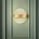 GobekUsa Modern Black/Gold Acrylic Circle LED Wall Sconce for Living Room