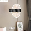 GobekUsa Modern Black/Gold Acrylic Circle LED Wall Sconce for Living Room