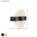 GobekUsa Modern Black/Gold Acrylic Circle LED Wall Sconce for Living Room