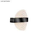 GobekUsa Modern Black/Gold Acrylic Circle LED Wall Sconce for Living Room