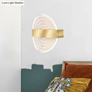 GobekUsa Modern Black/Gold Acrylic Circle LED Wall Sconce for Living Room