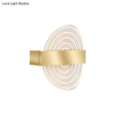 GobekUsa Modern Black/Gold Acrylic Circle LED Wall Sconce for Living Room
