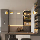 GobekUsa Contemporary Gold LED Pendant Light for Dining Room - Circle Metal Island Ceiling Lighting