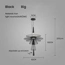 GobekUsa Iron Art Dinning Room Pendant Light in Black/Gold - Modern Nordic LED Fixture