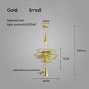 GobekUsa Iron Art Dinning Room Pendant Light in Black/Gold - Modern Nordic LED Fixture