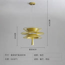 GobekUsa Iron Art Dinning Room Pendant Light in Black/Gold - Modern Nordic LED Fixture