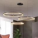GobekUsa Black Acrylic LED Pendant Light for Modern Home Decor