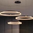GobekUsa Black Acrylic LED Pendant Light for Modern Home Decor