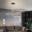 GobekUsa Black Acrylic LED Pendant Light for Modern Home Decor