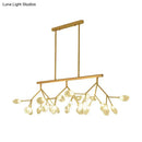 GobekUsa Modern Bubble Chandelier with Clear Glass, 27 Heads, Black/Gold - Dining Room Hanging Light Kit