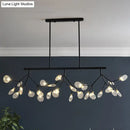 GobekUsa Modern Bubble Chandelier with Clear Glass, 27 Heads, Black/Gold - Dining Room Hanging Light Kit