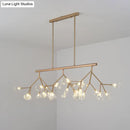 GobekUsa Modern Bubble Chandelier with Clear Glass, 27 Heads, Black/Gold - Dining Room Hanging Light Kit