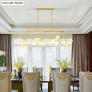 GobekUsa Modern Bubble Chandelier with Clear Glass, 27 Heads, Black/Gold - Dining Room Hanging Light Kit
