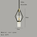 GobekUsa Clear Glass E27 Bulb Pendant Lights for Dining Room, Kitchen, Bedroom