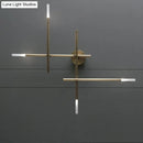GobekUsa Contemporary Black/Gold Metallic Wall Light with LED Crossed Lines