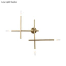 GobekUsa Contemporary Black/Gold Metallic Wall Light with LED Crossed Lines