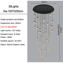 GobekUsa Crystal Ball Pendant Light for Modern Living Room, Black & Gold Luxury Fixture