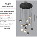 GobekUsa Crystal Ball Pendant Light for Modern Living Room, Black & Gold Luxury Fixture