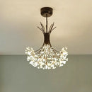 GobekUsa Crystal Bouquet Pendant Light Chandelier in Black and Gold