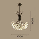 GobekUsa Crystal Bouquet Pendant Light Chandelier in Black and Gold