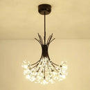 GobekUsa Crystal Bouquet Pendant Light Chandelier in Black and Gold