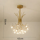GobekUsa Crystal Bouquet Pendant Light Chandelier in Black and Gold