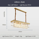 GobekUsa Crystal Ceiling Chandelier: Modern Black Gold LED Pendant Lamp for Luxury Living Room