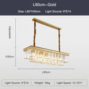GobekUsa Crystal Ceiling Chandelier: Modern Black Gold LED Pendant Lamp for Luxury Living Room