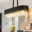 GobekUsa Crystal 6/8- Ceiling Suspension Crystal Chandelier Lamp Light in Black
