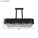 GobekUsa Crystal 6/8- Ceiling Suspension Crystal Chandelier Lamp Light in Black