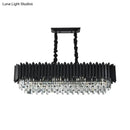 GobekUsa Crystal 6/8- Ceiling Suspension Crystal Chandelier Lamp Light in Black