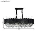 GobekUsa Crystal 6/8- Ceiling Suspension Crystal Chandelier Lamp Light in Black