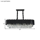 GobekUsa Crystal 6/8- Ceiling Suspension Crystal Chandelier Lamp Light in Black