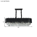 GobekUsa Crystal 6/8- Ceiling Suspension Crystal Chandelier Lamp Light in Black