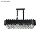 GobekUsa Crystal 6/8- Ceiling Suspension Crystal Chandelier Lamp Light in Black