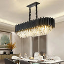 GobekUsa Crystal 6/8- Ceiling Suspension Crystal Chandelier Lamp Light in Black