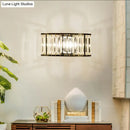 GobekUsa Contemporary Black/Gold Wall Lighting: Clear Crystal Half Cylinder Wall Lamp with 1 Light