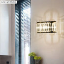 GobekUsa Contemporary Black/Gold Wall Lighting: Clear Crystal Half Cylinder Wall Lamp with 1 Light