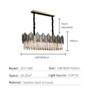 GobekUsa Crystal LED Chandelier with Remote Control for Home Living Room Kitchen Lighting