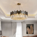 GobekUsa Crystal LED Chandelier with Remote Control for Home Living Room Kitchen Lighting