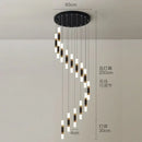 GobekUsa Crystal LED Chandelier: Luxury Stair Lighting Fixture for Staircase, Minimalist Indoor Hangings