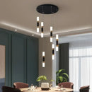 GobekUsa Crystal LED Chandelier: Luxury Stair Lighting Fixture for Staircase, Minimalist Indoor Hangings