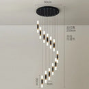 GobekUsa Crystal LED Chandelier: Luxury Stair Lighting Fixture for Staircase, Minimalist Indoor Hangings