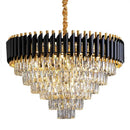 GobekUsa Crystal LED Pendant Chandelier, Luxury Black Lighting for Bedroom, Living, Dining Room