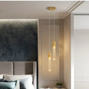 GobekUsa Crystal LED Pendant Lamp Gold Black Chandelier for Dining Living Room