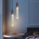 GobekUsa Crystal LED Pendant Lamp Gold Black Chandelier for Dining Living Room