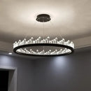 GobekUsa Crystal LED Pendant Lights: Modern Gold Black Industrial Lamp