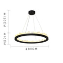 GobekUsa Crystal LED Pendant Lights: Modern Gold Black Industrial Lamp