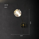 GobekUsa Crystal LED Wall Sconce for Bedroom Corridor - Designer Black Gold Wall Light